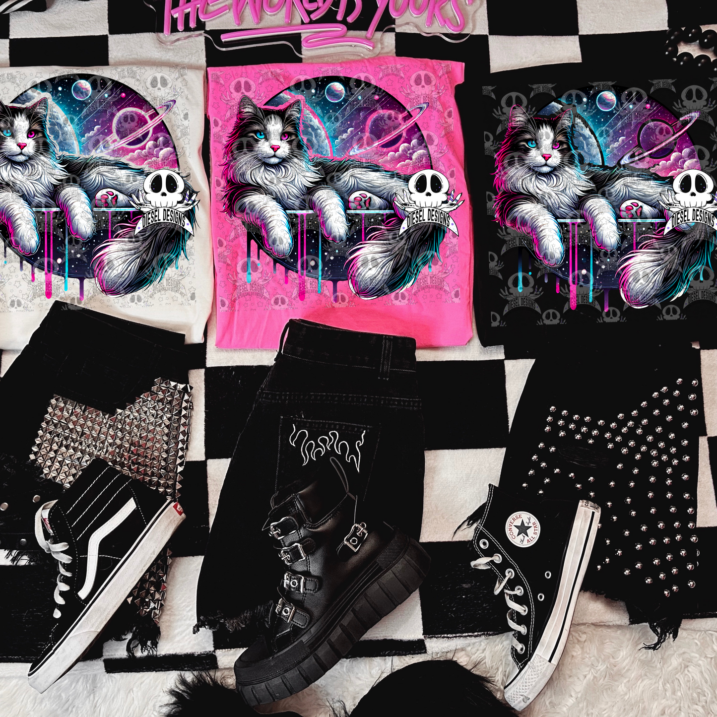 Galaxy Compfy Cat V2 PNG  | 300 DPI | Transparent PNG | Digital File Only