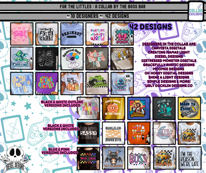 For The Littles The Boss Bar Collab | 300 DPI | PNG | Seamless | Tumbler Wraps | Collab | Digital File Only