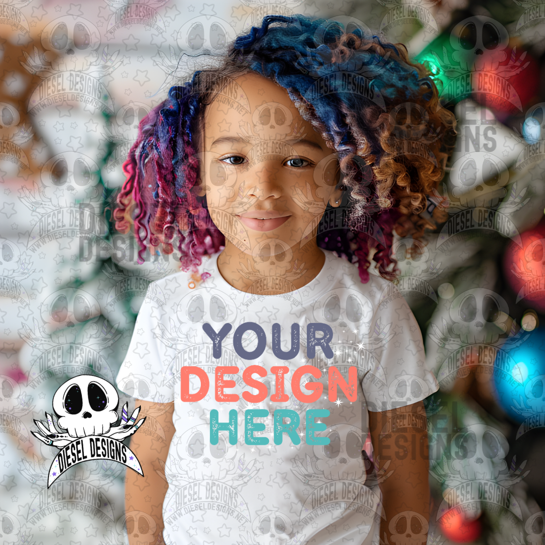 Christmas Cuties White Tshirt Mock Up Set | AI Assisted Mock UP | PNG |