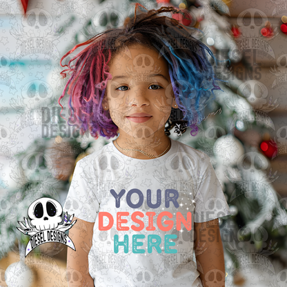 Christmas Cuties White Tshirt Mock Up Set | AI Assisted Mock UP | PNG |