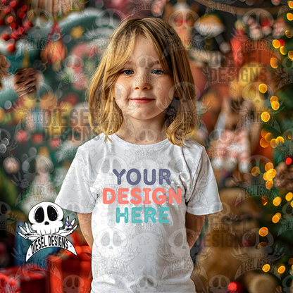 Christmas Cuties White Tshirt Mock Up Set | AI Assisted Mock UP | PNG |