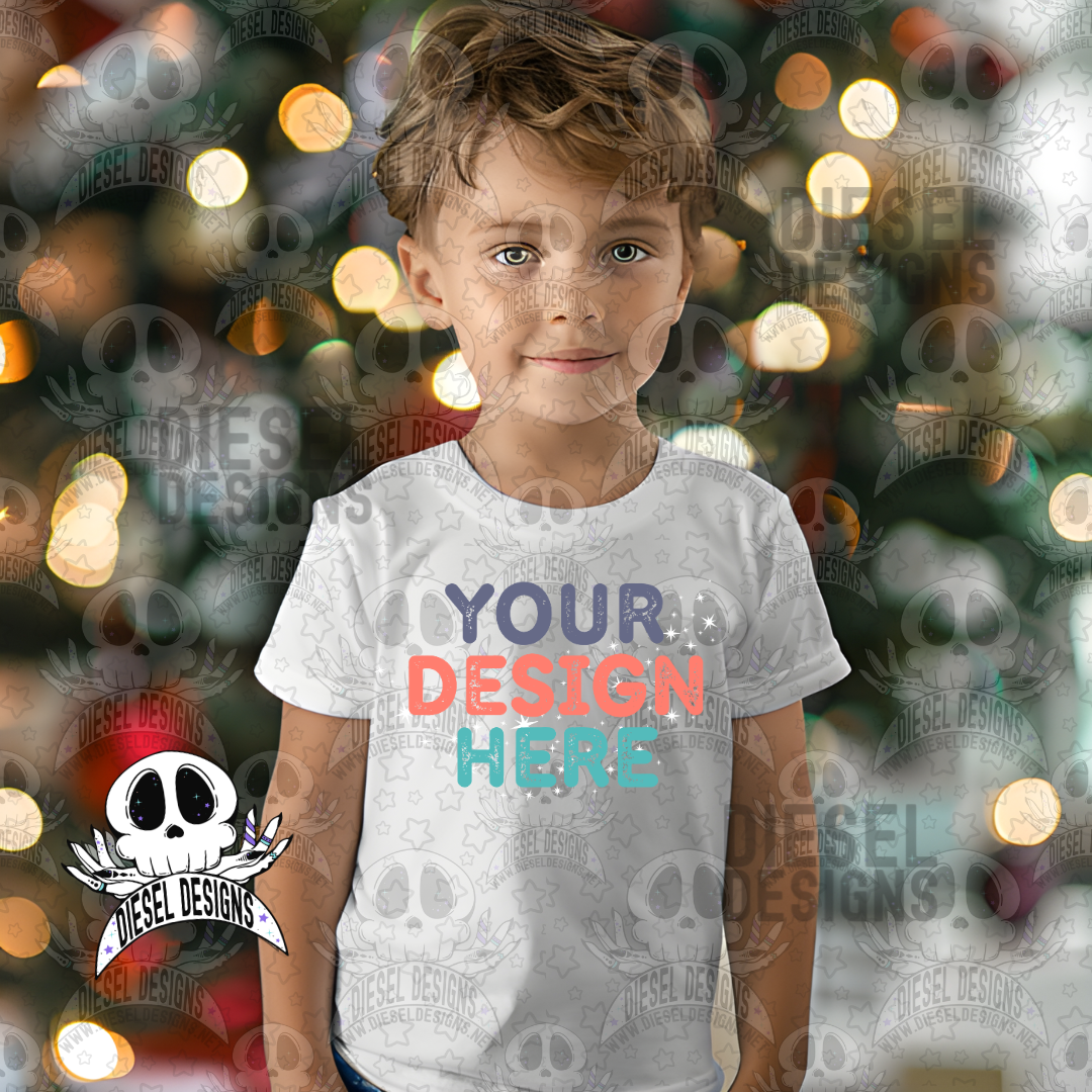Christmas Cuties White Tshirt Mock Up Set | AI Assisted Mock UP | PNG |