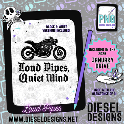 Loud Pipes PNG  | 300 DPI | Transparent PNG | Digital File Only