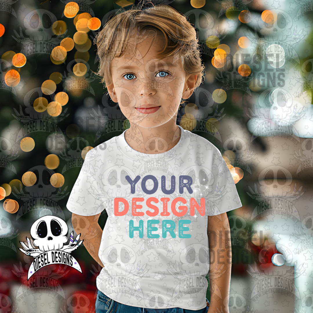 Christmas Cuties White Tshirt Mock Up Set | AI Assisted Mock UP | PNG |
