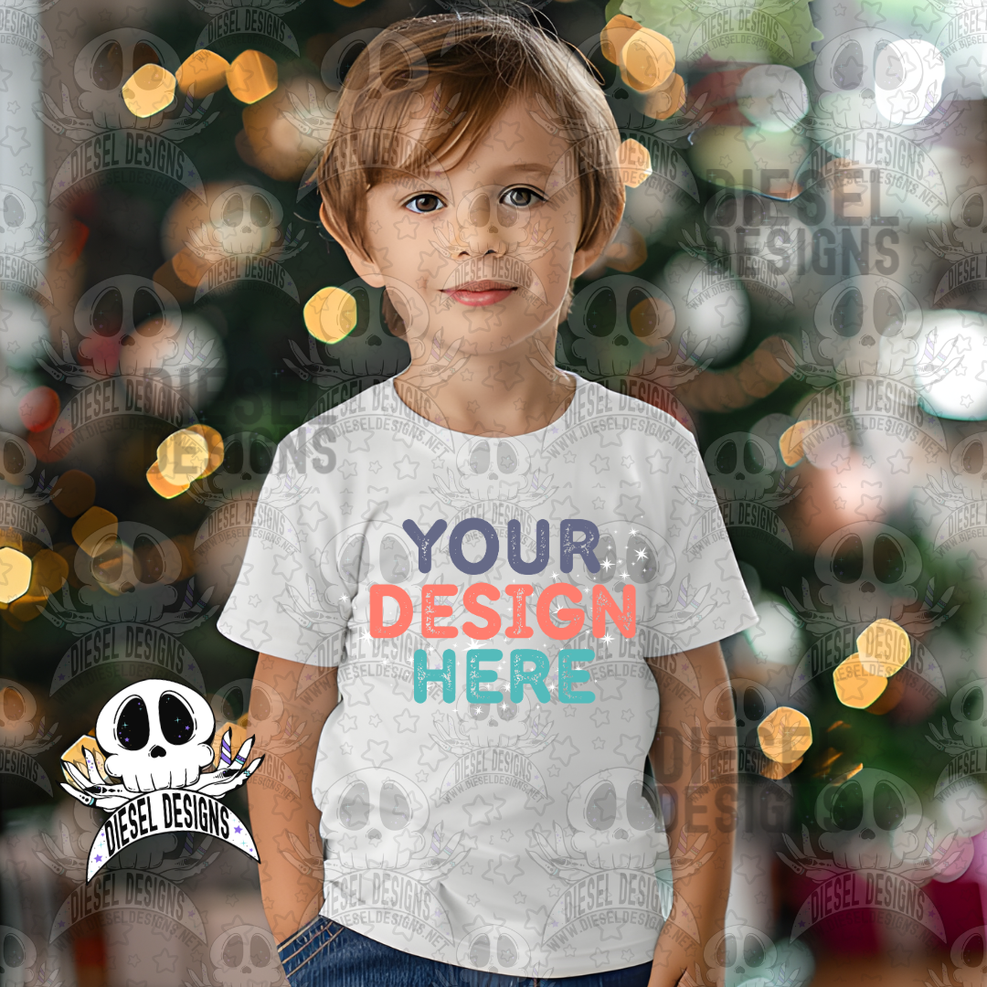 Christmas Cuties White Tshirt Mock Up Set | AI Assisted Mock UP | PNG |
