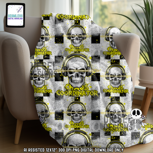 Chaos Coordinator Seamless Your Choice Of Color | Seamless File | 300 DPI | 12" x 12" | Digital File only