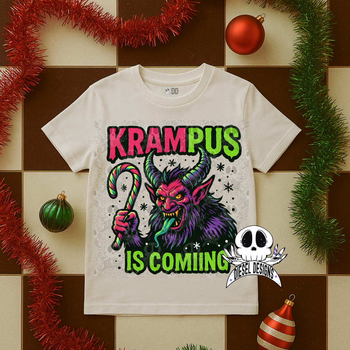 Krampus Is Coming PNG  | 300 DPI | Transparent PNG | Digital File Only