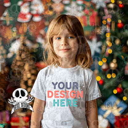 Christmas Cuties White Tshirt Mock Up Set | AI Assisted Mock UP | PNG |