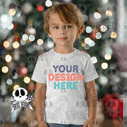 Christmas Cuties White Tshirt Mock Up Set | AI Assisted Mock UP | PNG |