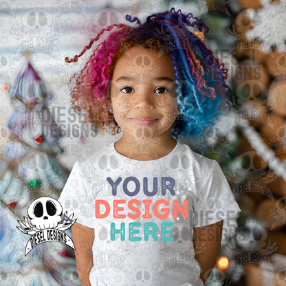 Christmas Cuties White Tshirt Mock Up Set | AI Assisted Mock UP | PNG |