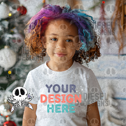 Christmas Cuties White Tshirt Mock Up Set | AI Assisted Mock UP | PNG |