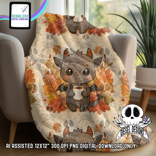Jersey Devil Fall Seamless | Seamless File | 300 DPI | 12" x 12" | Digital File only