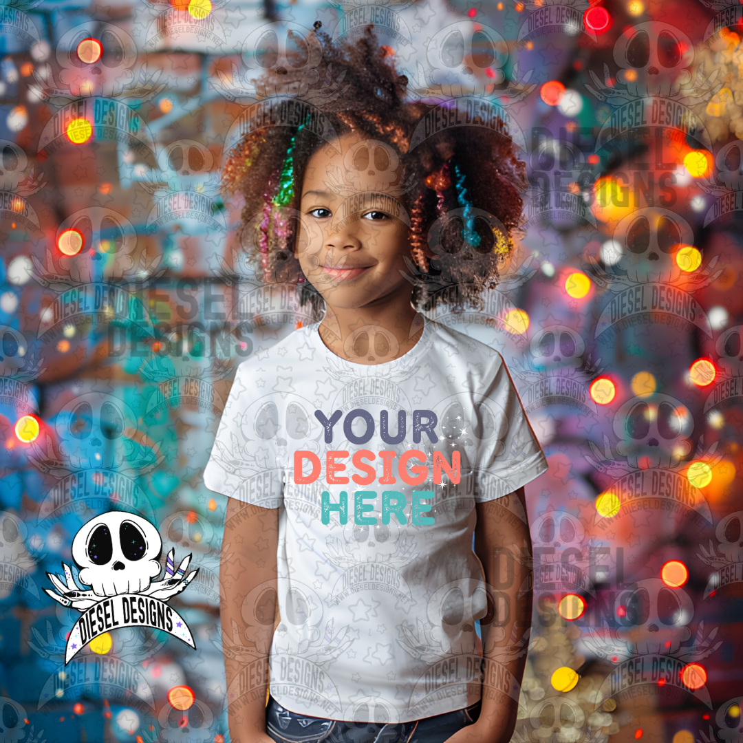 Christmas Cuties White Tshirt Mock Up Set | AI Assisted Mock UP | PNG |