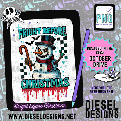 Fright Before Christmas PNG  | 300 DPI | Transparent PNG | Digital File Only