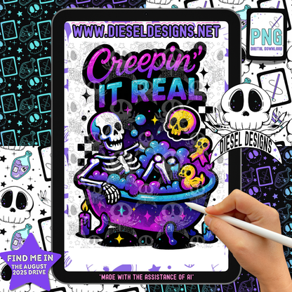 Creepin’ It Real PNG  | 300 DPI | Transparent PNG | Digital File Only