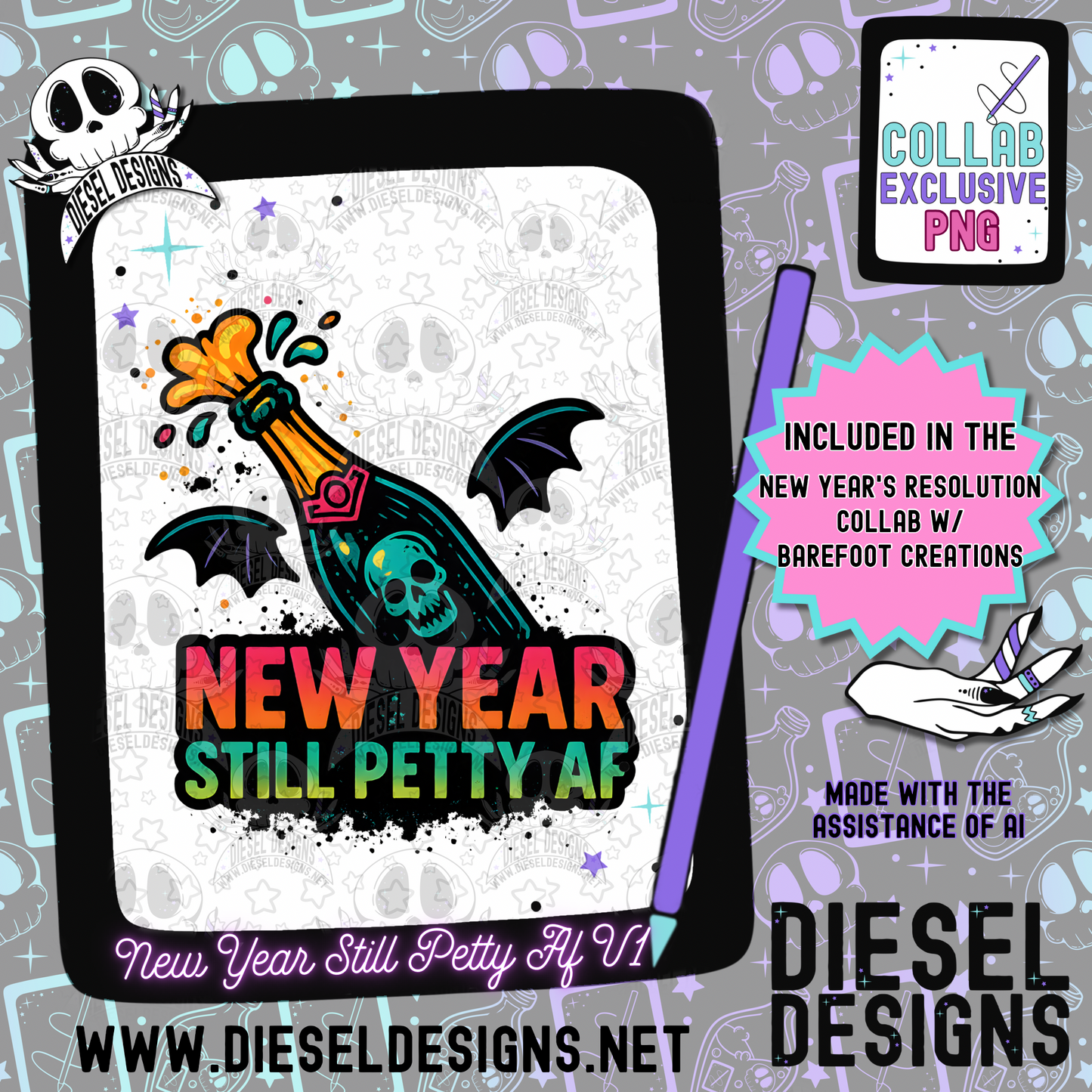 New Year Resolutions Bundle | 300 DPI | PNG | Bundles | Digital File Only