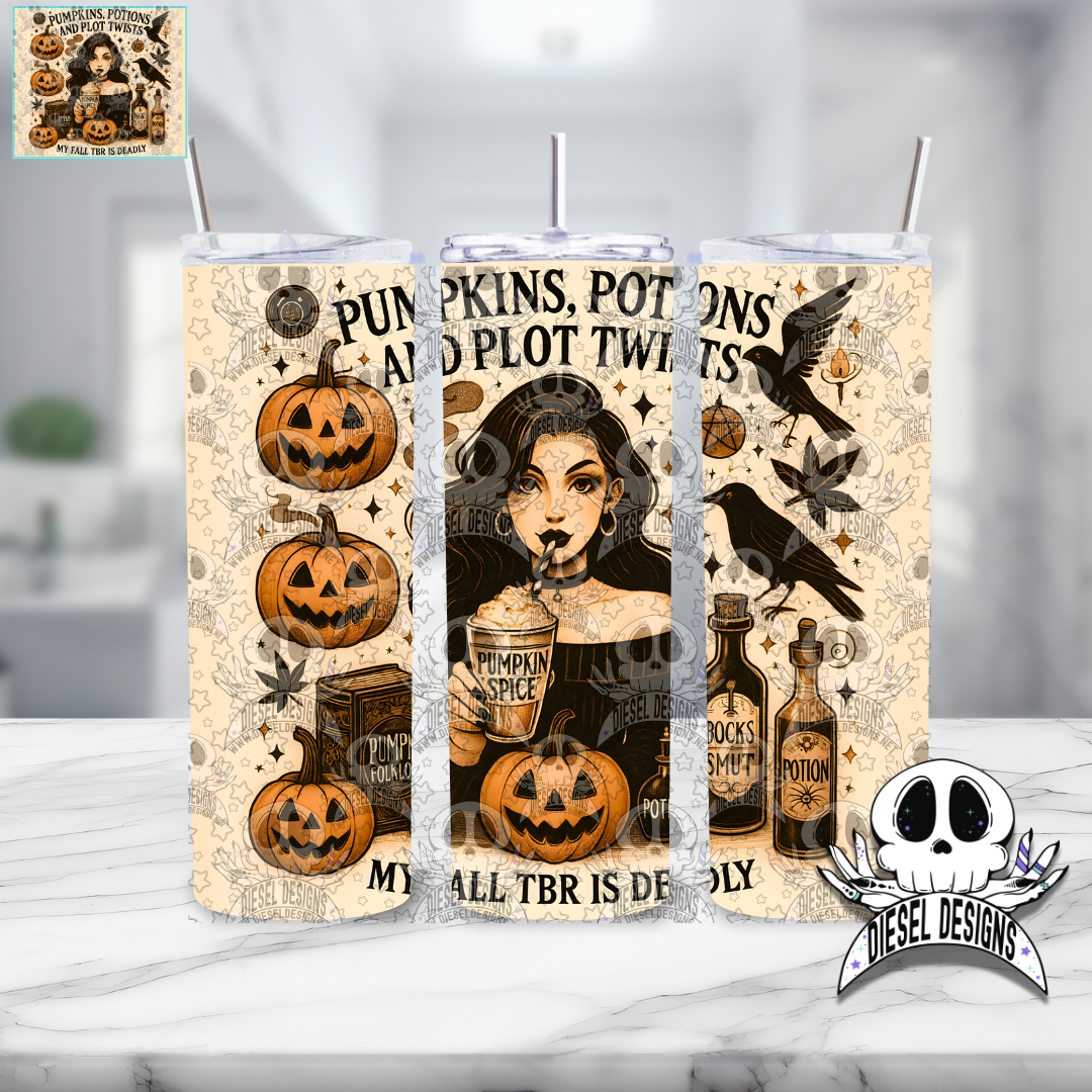 My Fall TBR Is Deadly Tumbler | 20oz. Tumbler Wrap | 300 DPI | Digital File Only