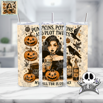 My Fall TBR Is Deadly Tumbler | 20oz. Tumbler Wrap | 300 DPI | Digital File Only