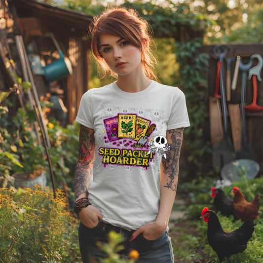 Seed Packet Hoarder PNG  | 300 DPI | Transparent PNG | Digital File Only