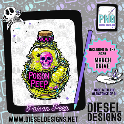 Poison Peep PNG  | 300 DPI | Transparent PNG | Digital File Only