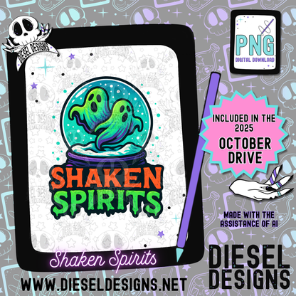 Shaken Spirits PNG  | 300 DPI | Transparent PNG | Digital File Only