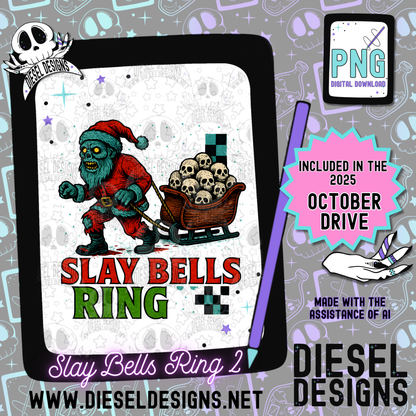 Sleigh Bells Ring V2 PNG  | 300 DPI | Transparent PNG | Digital File Only