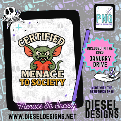 Menace To Society PNG  | 300 DPI | Transparent PNG | Digital File Only