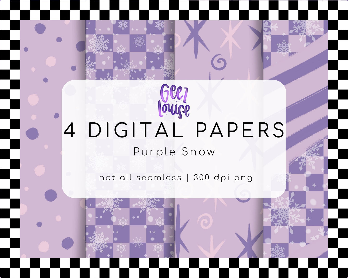 Winter Elements Collab With Geez Louise | Clipart | OTF Fonts | Alpha Sets | Procreate Stamp Set