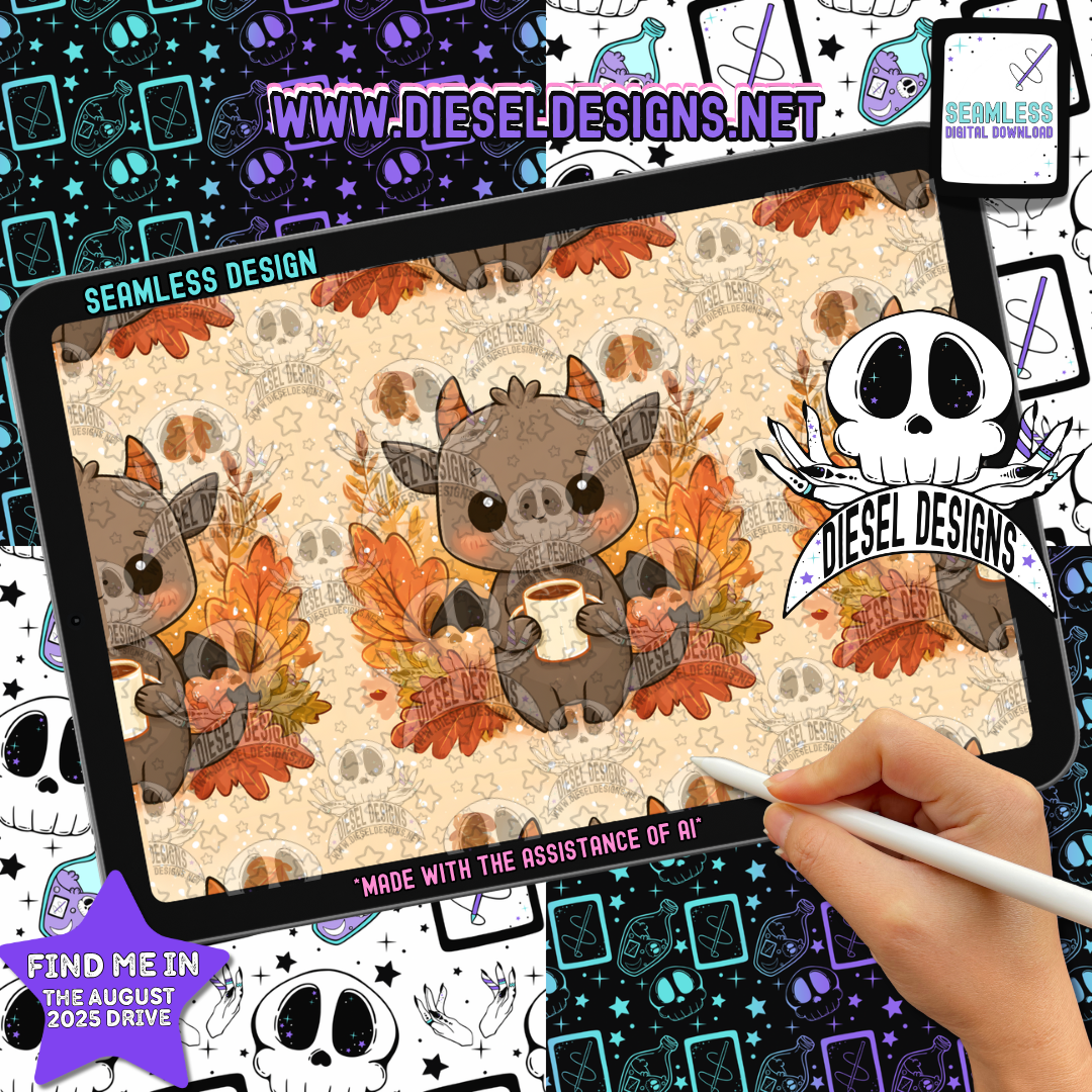 Jersey Devil Fall Seamless | Seamless File | 300 DPI | 12" x 12" | Digital File only