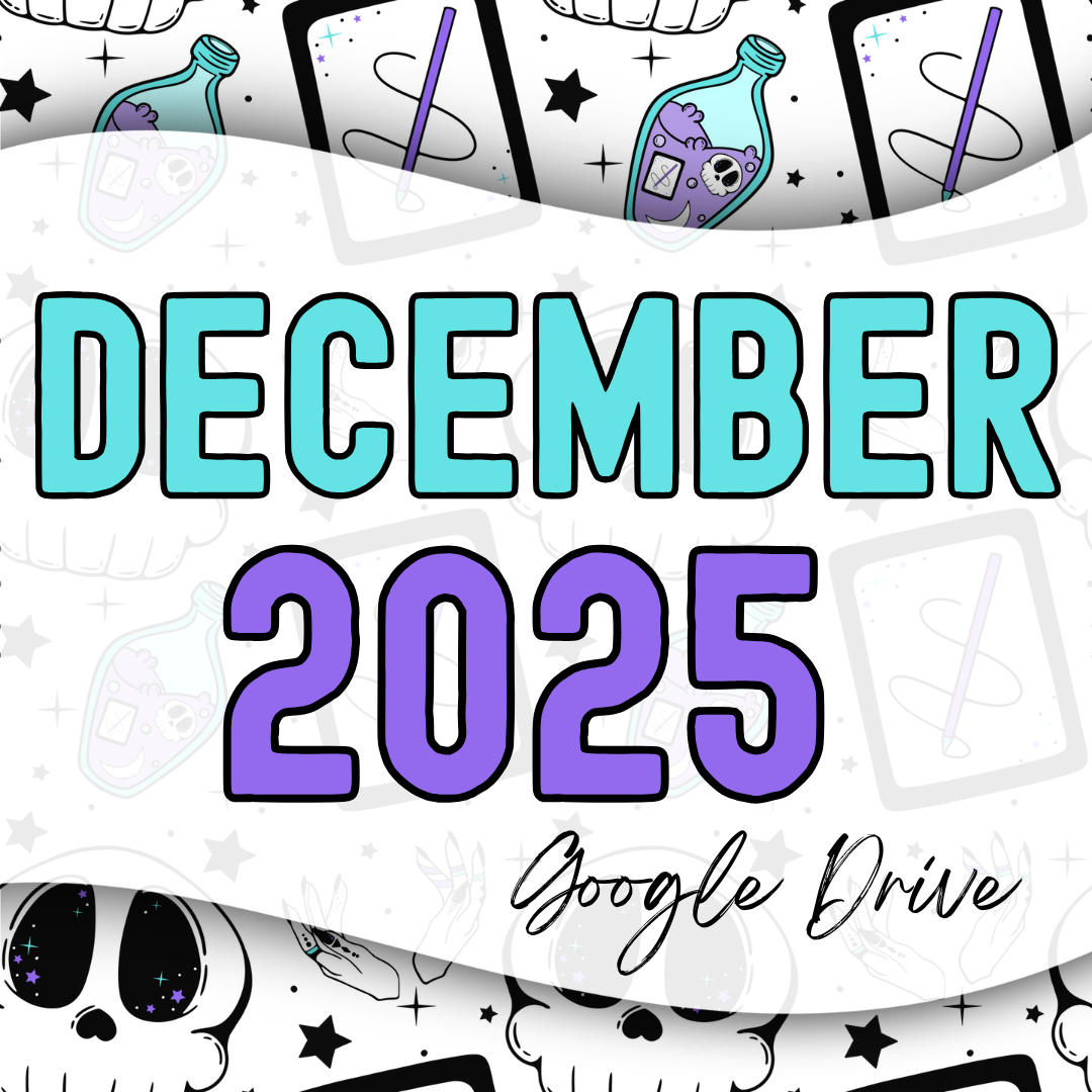 December 2025 Monthly Google Drives | 300 DPI | Transparent PNG | Seamless | Tumbler Wraps | Clipart