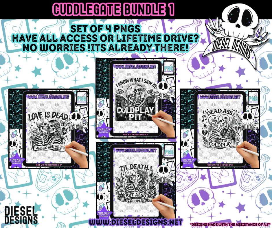 Cuddlegate Bundle 1  | 300 DPI | Transparent PNG | Digital File Only | Bundle
