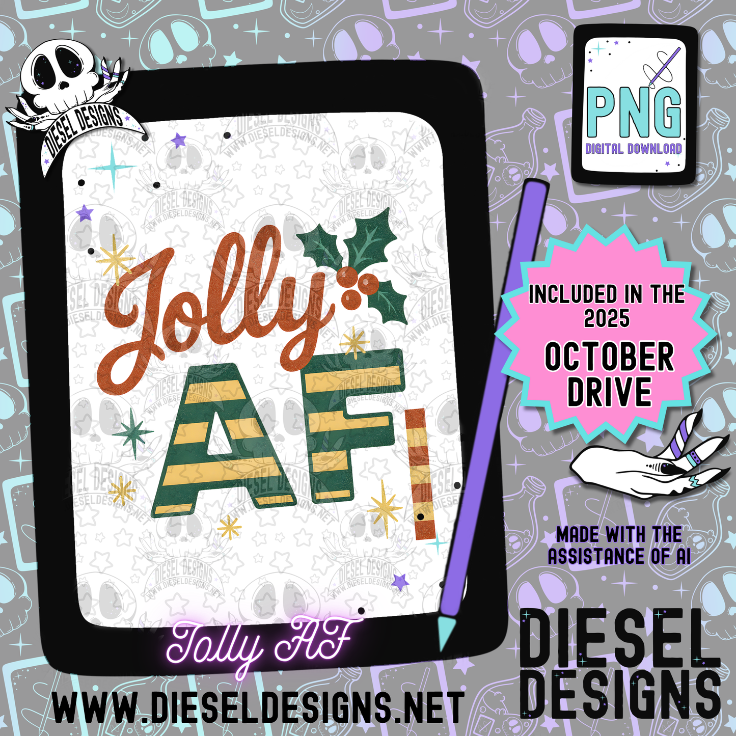 Retro Christmas PNG Bundle  | 300 DPI | Transparent PNG | Digital File Only | Bundle