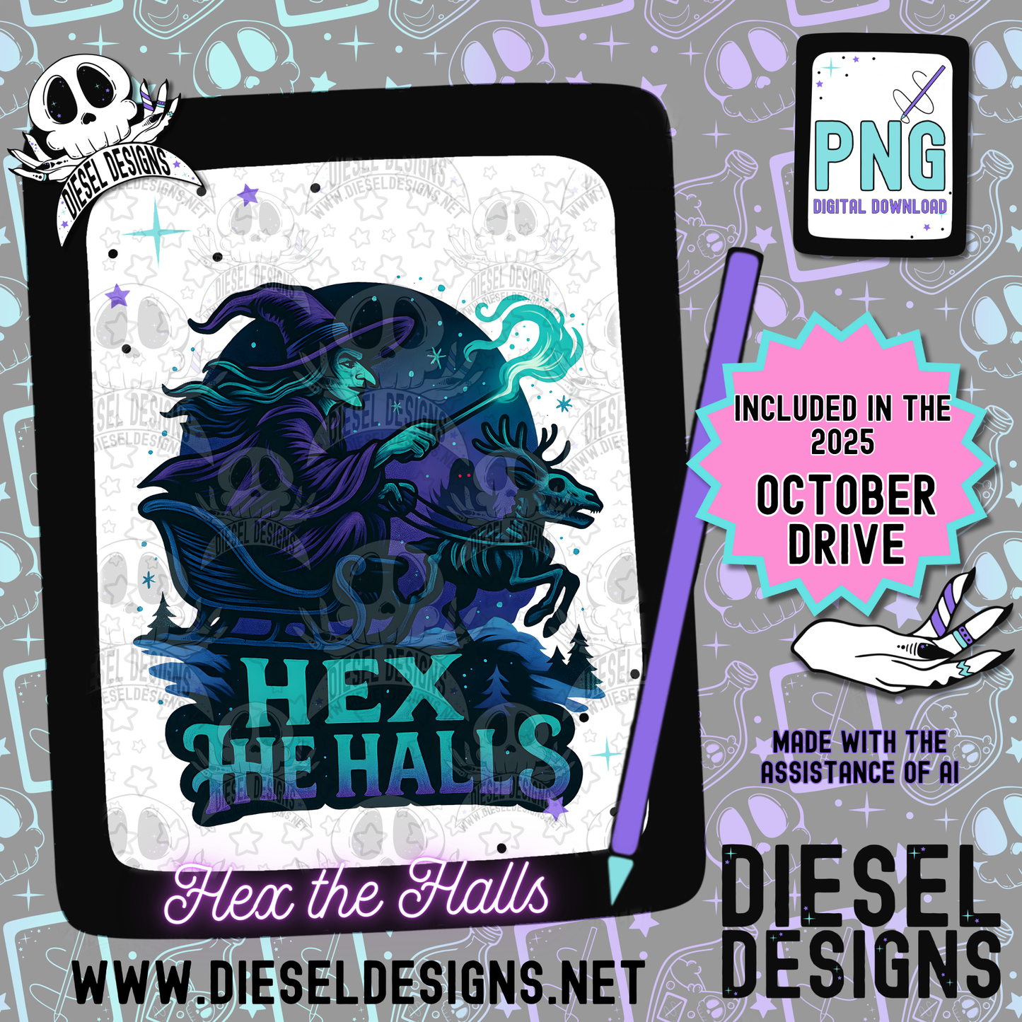 Hex The Halls PNG  | 300 DPI | Transparent PNG | Digital File Only