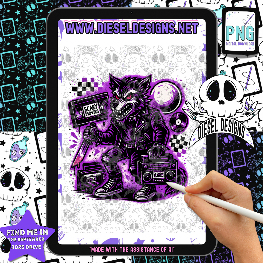 Werewolf Scary Movie PNG  | 300 DPI | Transparent PNG | Digital File Only