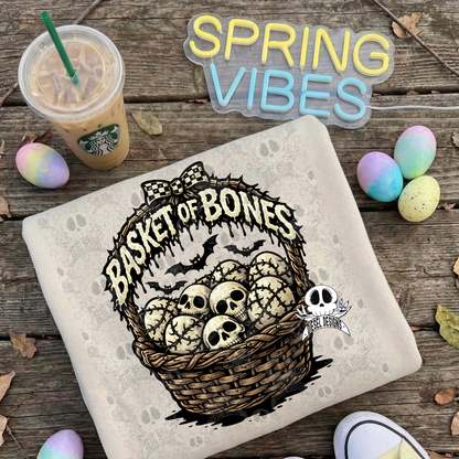 Basket Of Bones Muted PNG  | 300 DPI | Transparent PNG | Digital File Only
