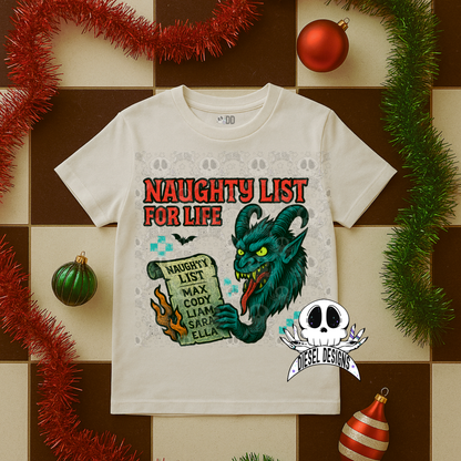 Naughty List For Life PNG  | 300 DPI | Transparent PNG | Digital File Only