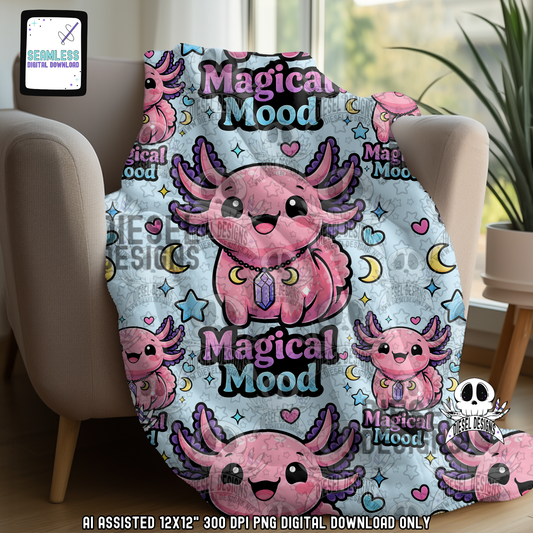 Axolotyl Seamless | Seamless File | 300 DPI | 12" x 12" | Digital File only