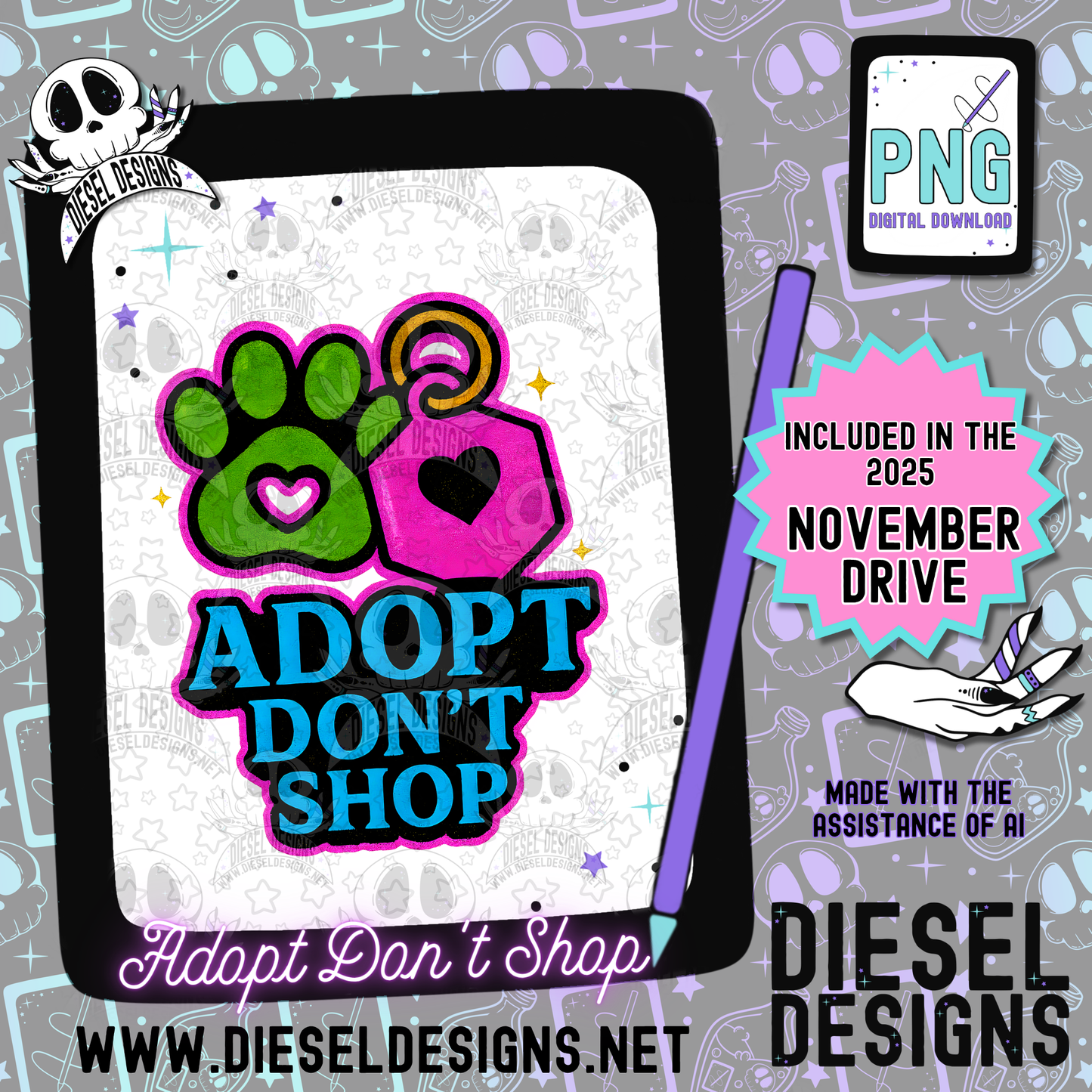 November 2025 Monthly Google Drives | 300 DPI | Transparent PNG | Seamless | Tumbler Wraps | Clipart