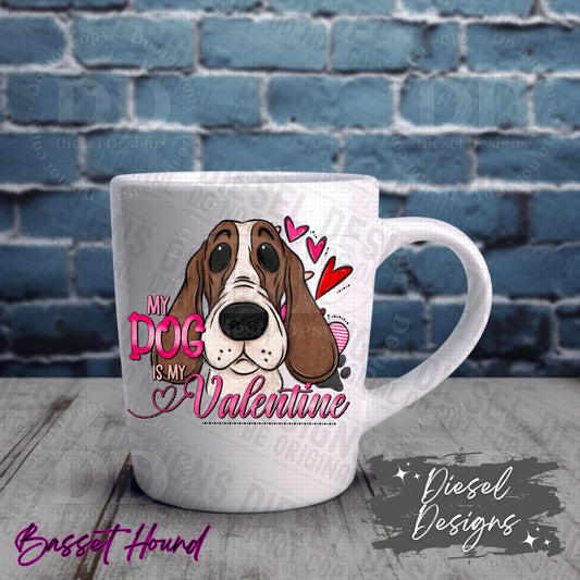 Valentine Dog - Basstt Hound | 300 DPI | Transparent PNG | Digital File Only