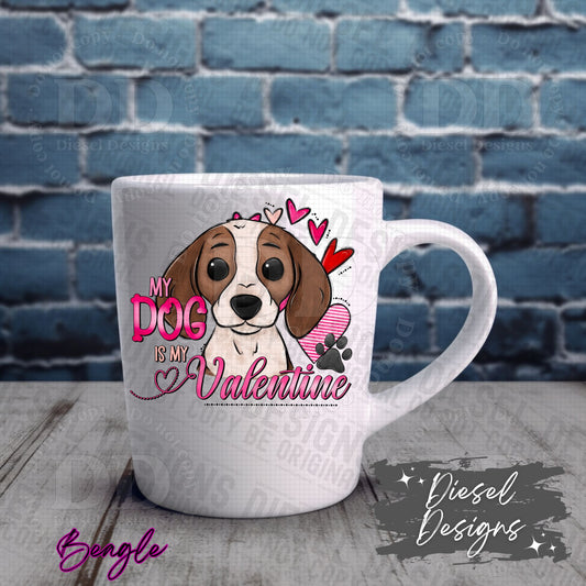 Valentine Dog - Beagle | 300 DPI | Transparent PNG | Digital File Only