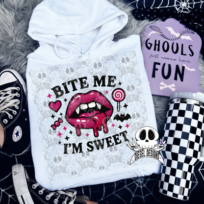 Bite Me I'm Sweet PNG  | 300 DPI | Transparent PNG | Digital File Only