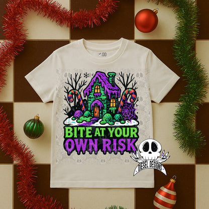 Bite At Your Own Risk V1 PNG  | 300 DPI | Transparent PNG | Digital File Only