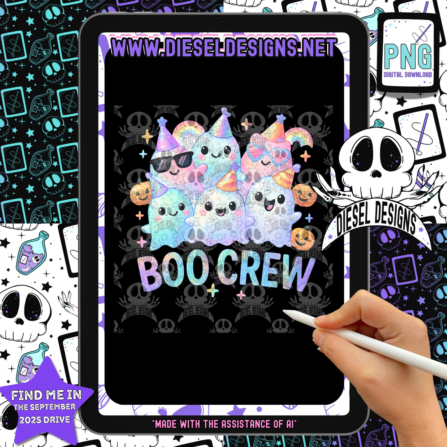 Boo Crew PNG  | 300 DPI | Transparent PNG | Digital File Only