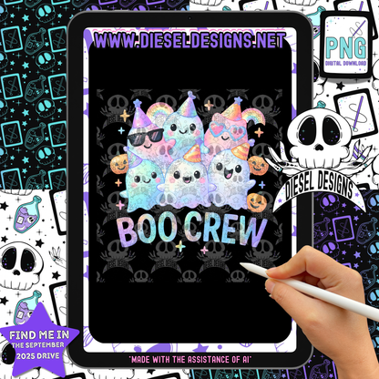 Boo Crew PNG  | 300 DPI | Transparent PNG | Digital File Only