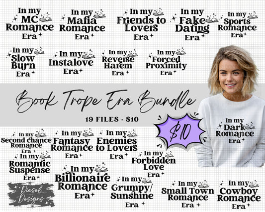 Book Trope Era Bundle | 300 DPI | PNG | Seamless | Tumbler Wraps