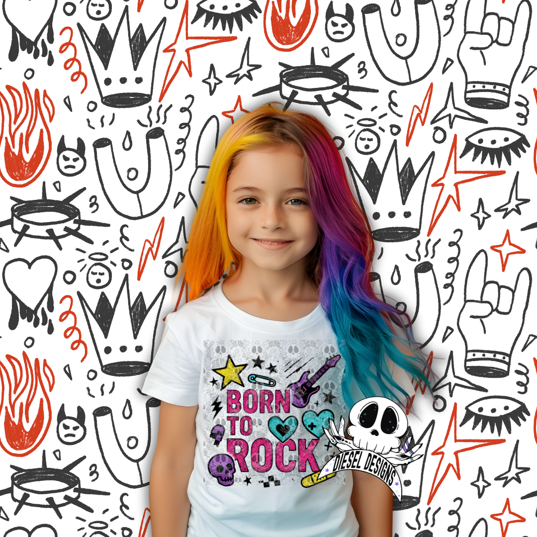 Punk Rock Bundle- Girl Designs  | 300 DPI | Transparent PNG | Digital File Only | Bundle