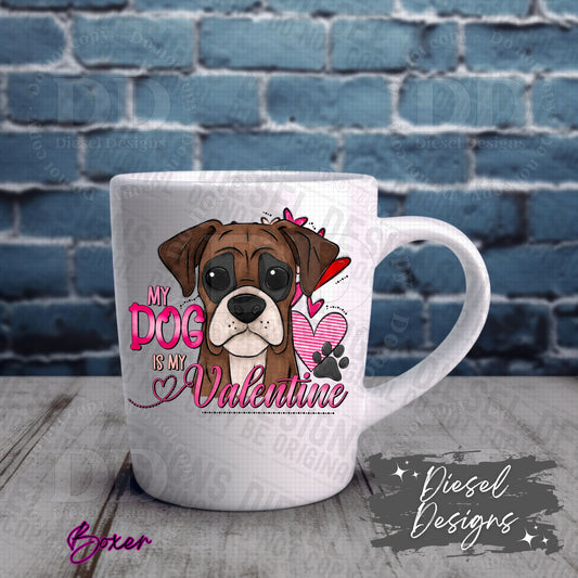 Valentine Dog - Boxer | 300 DPI | Transparent PNG | Digital File Only
