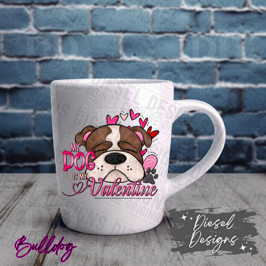 Valentine Dog - Bulldog | 300 DPI | Transparent PNG | Digital File Only