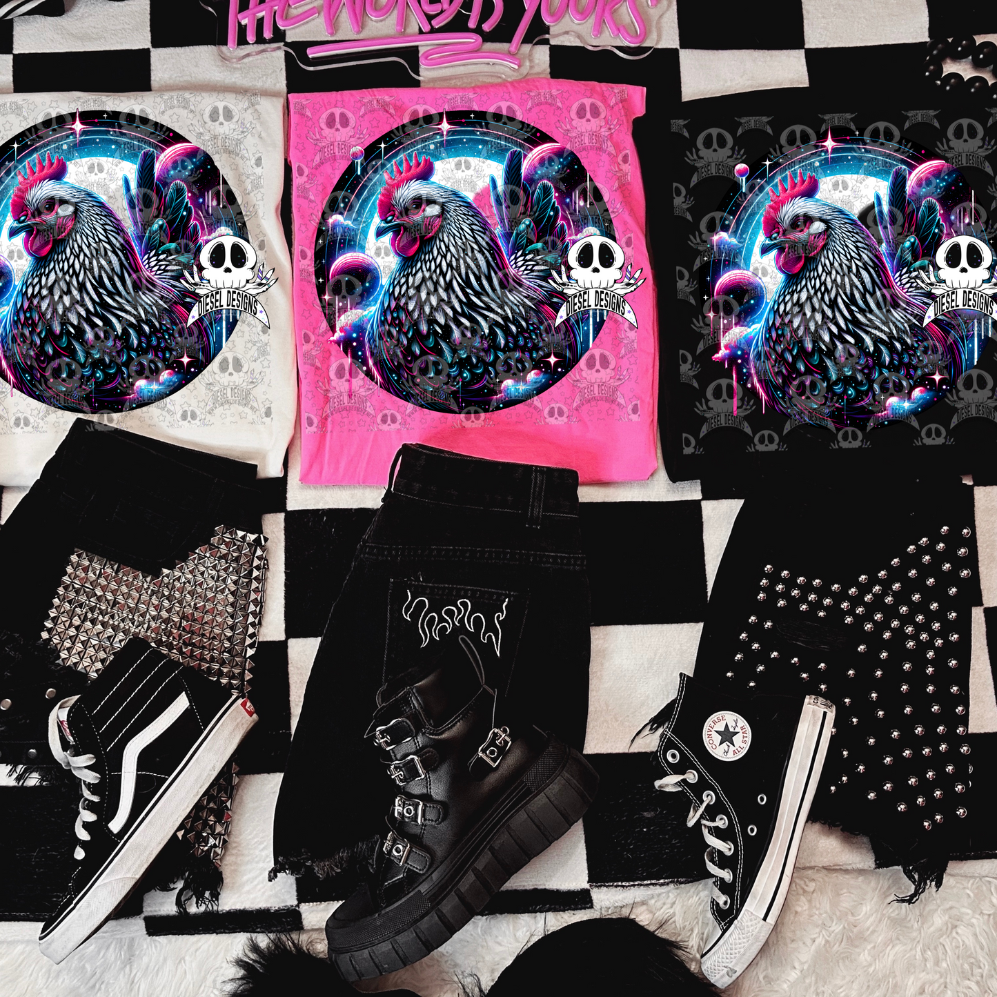 Galaxy Chicken V1 PNG  | 300 DPI | Transparent PNG | Digital File Only