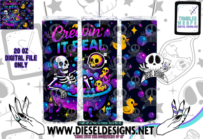 Creeping It Real Tumbler | 20oz. Tumbler Wrap | 300 DPI | Digital File Only